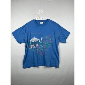 Hot Tees Mackinac Island Somewhere In Time Graphic T-Shirt Blue XL